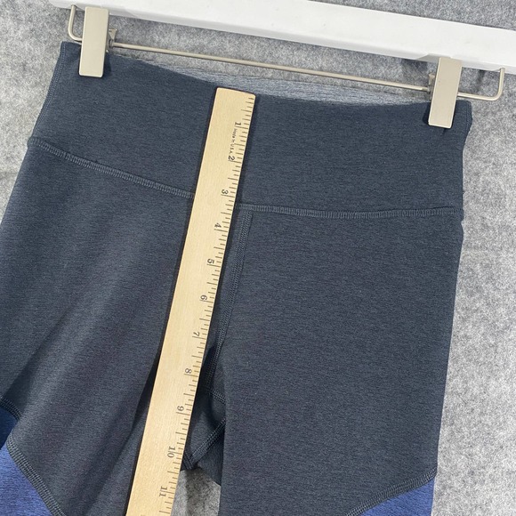 Outdoor Voices Leggings XS 7/8 Spring Black Blue Gray Colorblock High Rise - Picture 9 of 12